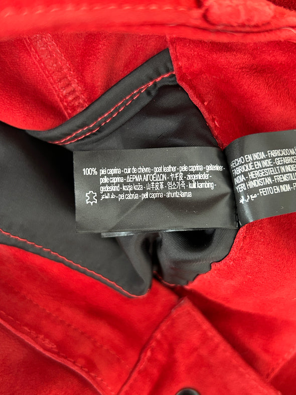 Pantalon en daim rouge