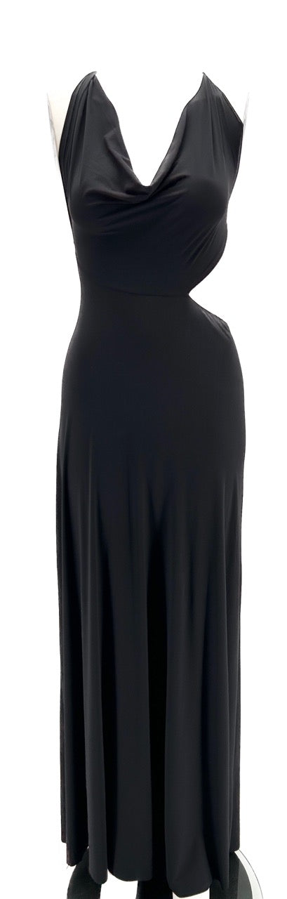 Robe noire asymétrique "Iselin"