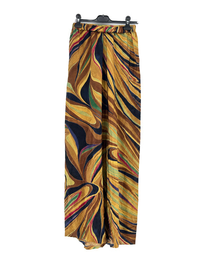 Pantalon en soie imprimé