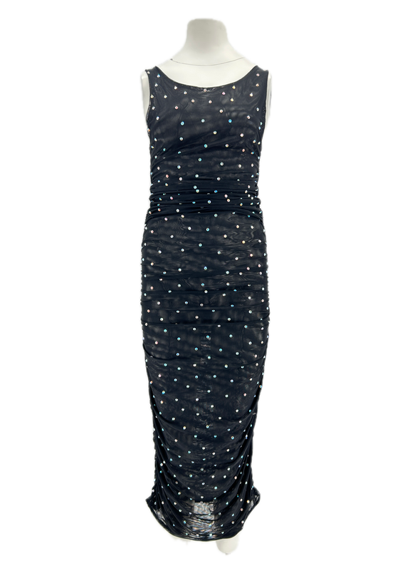 Robe noire à strass