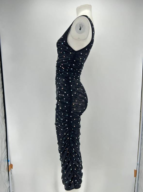 Robe noire à strass