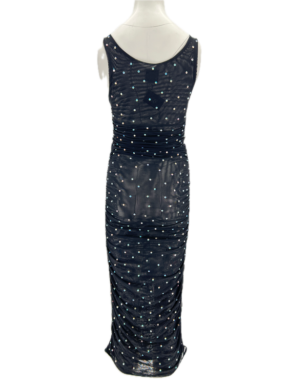 Robe noire à strass