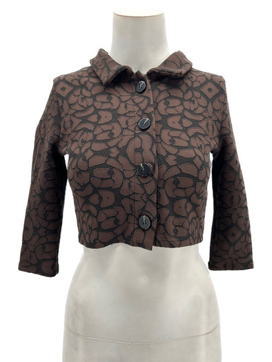 Gilet marron imprimée