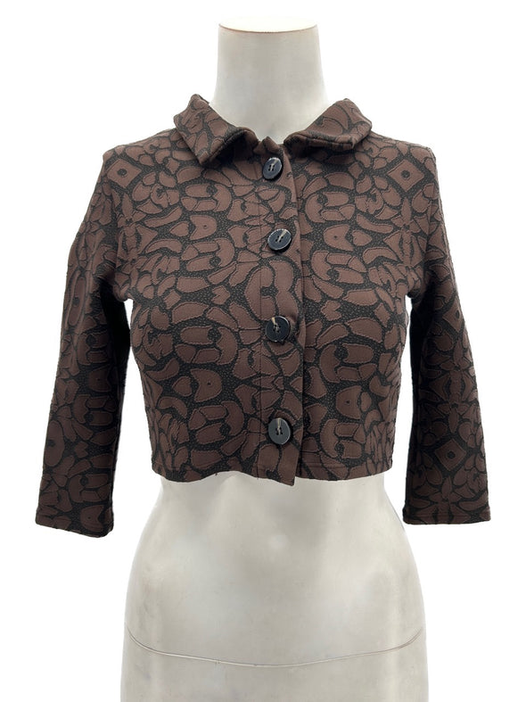 Gilet marron imprimée