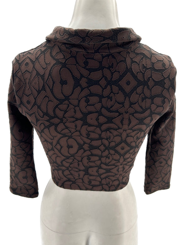 Gilet marron imprimée