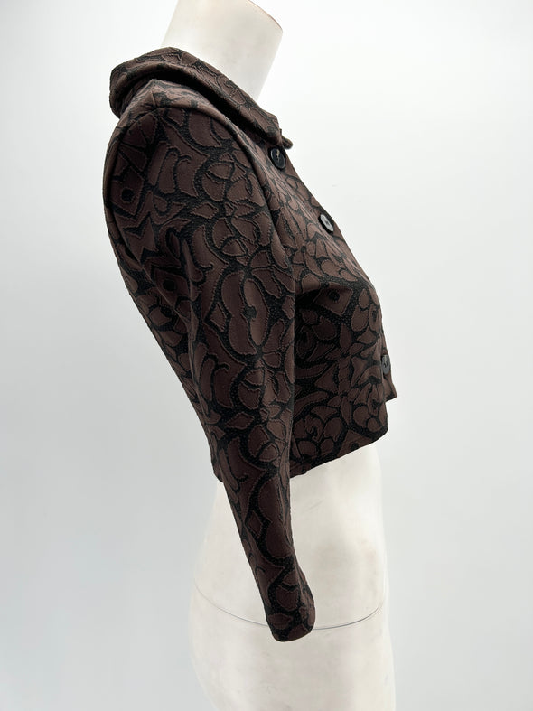 Gilet marron imprimée