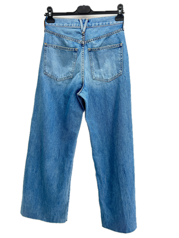 Jean bleu "Taylor wide leg crop"