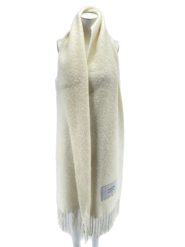 Écharpe en laine blanche