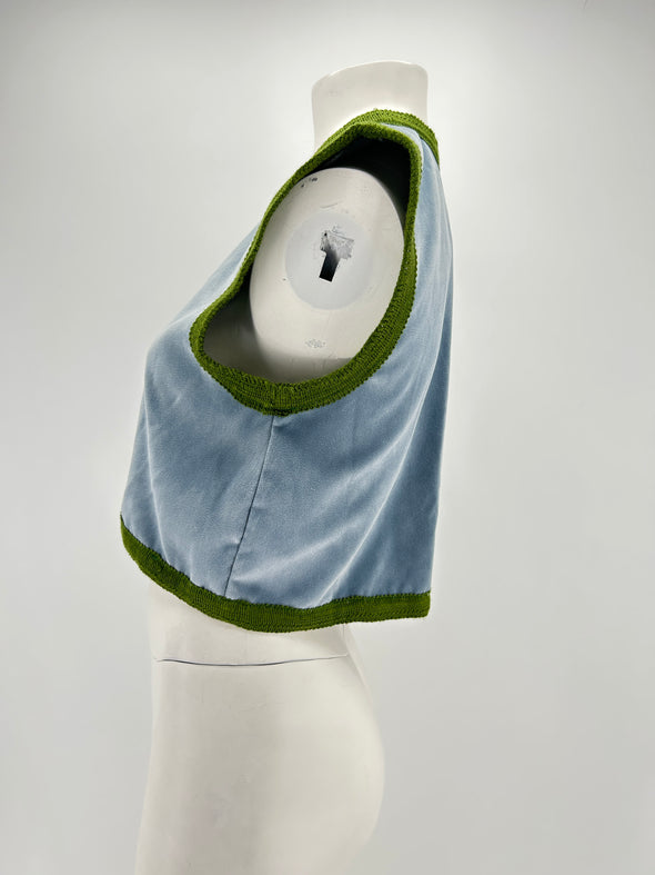 Gilet sans manches bicolore