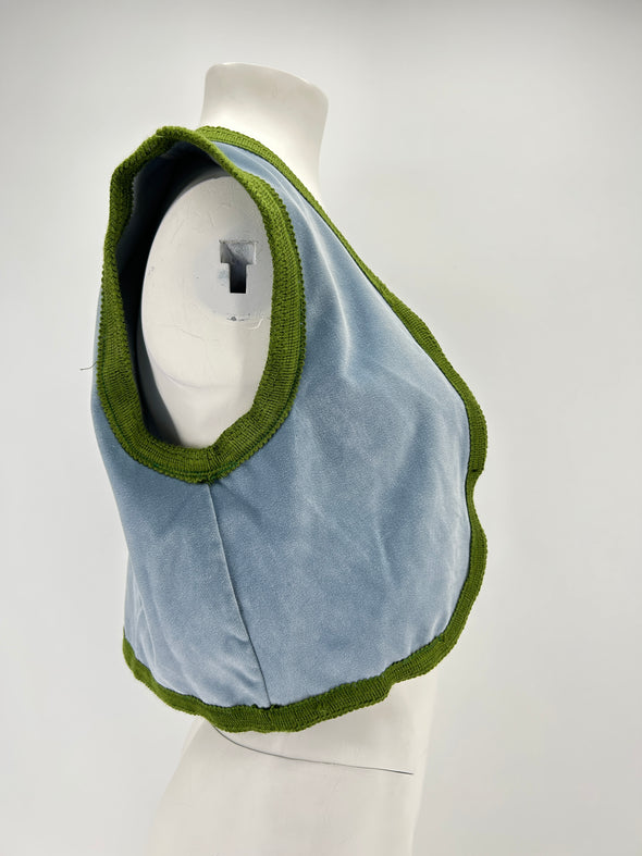 Gilet sans manches bicolore