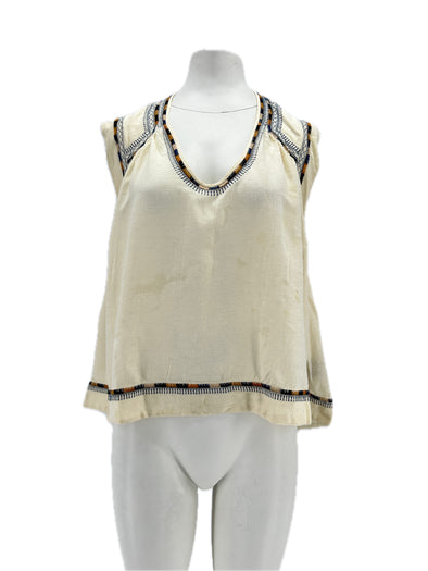 Blouse en soie écru
