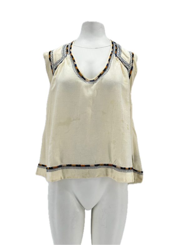 Blouse en soie écru
