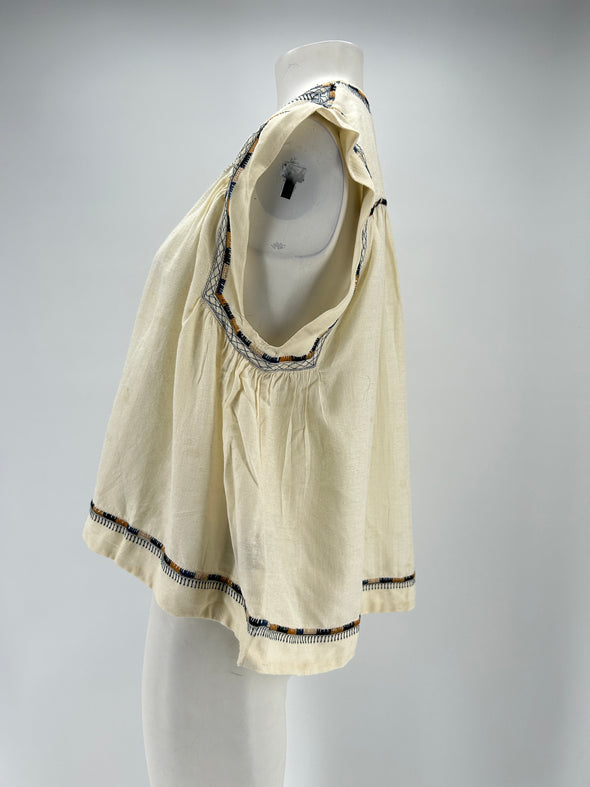 Blouse en soie écru