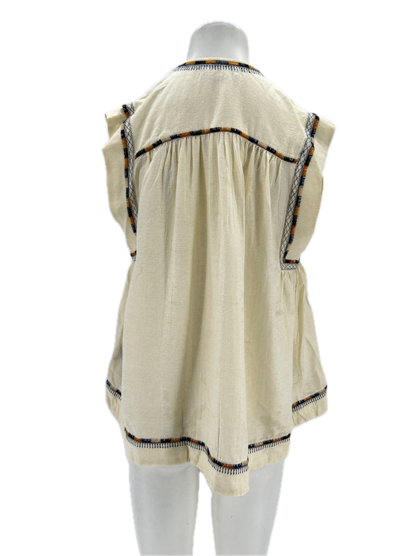 Blouse en soie écru