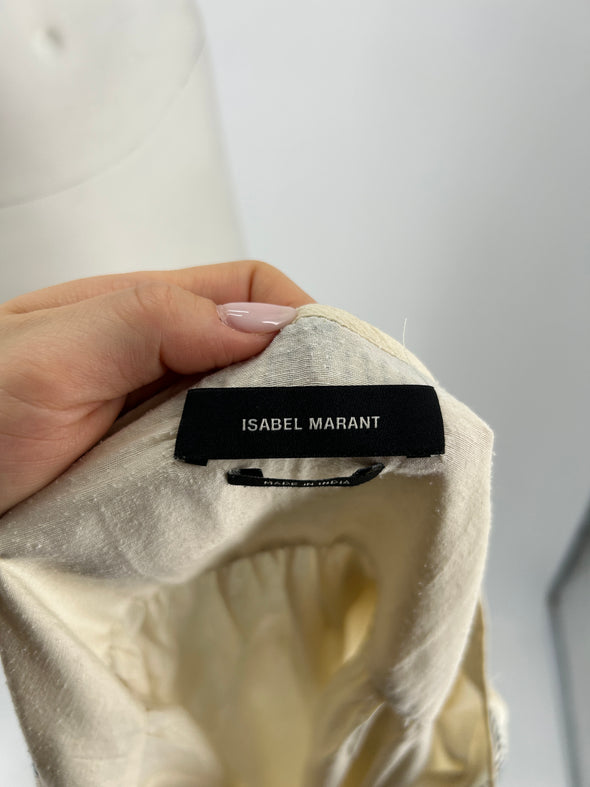 Blouse en soie écru