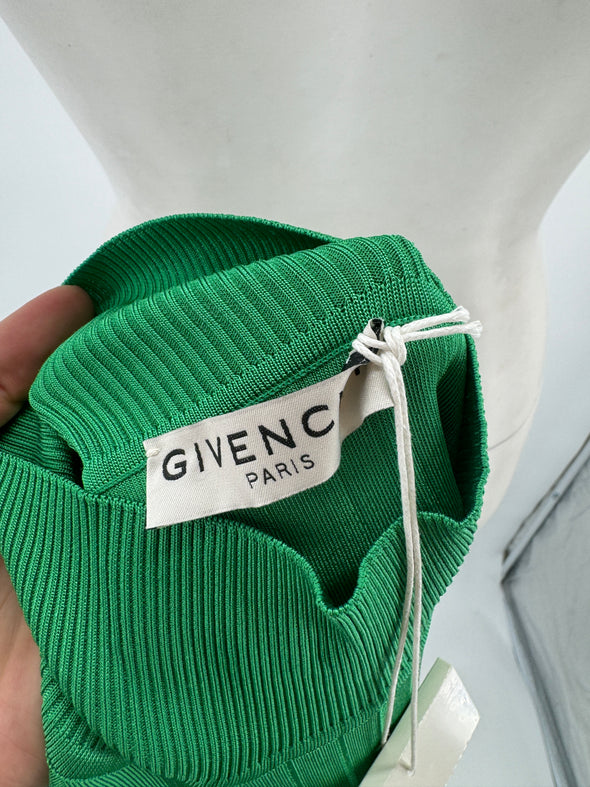Pull col roulé vert
