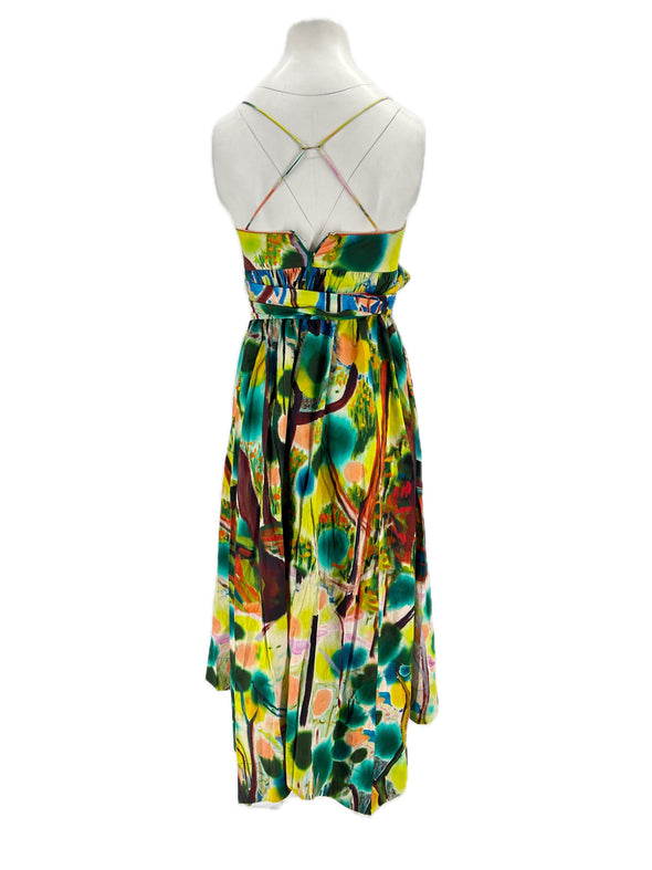 Robe à imprimé multicolore