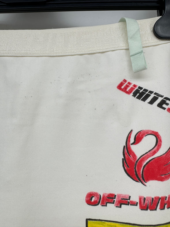 Jupe blanche à motifs