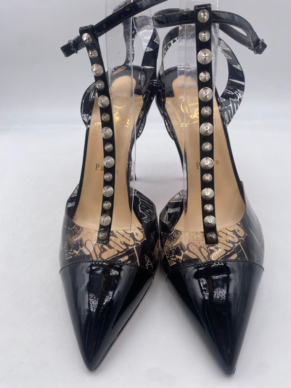 Escarpins "Nosy Spikes" en cuir vernis