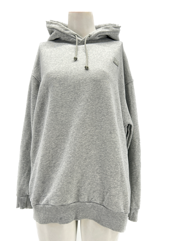 Sweat à capuche en coton gris