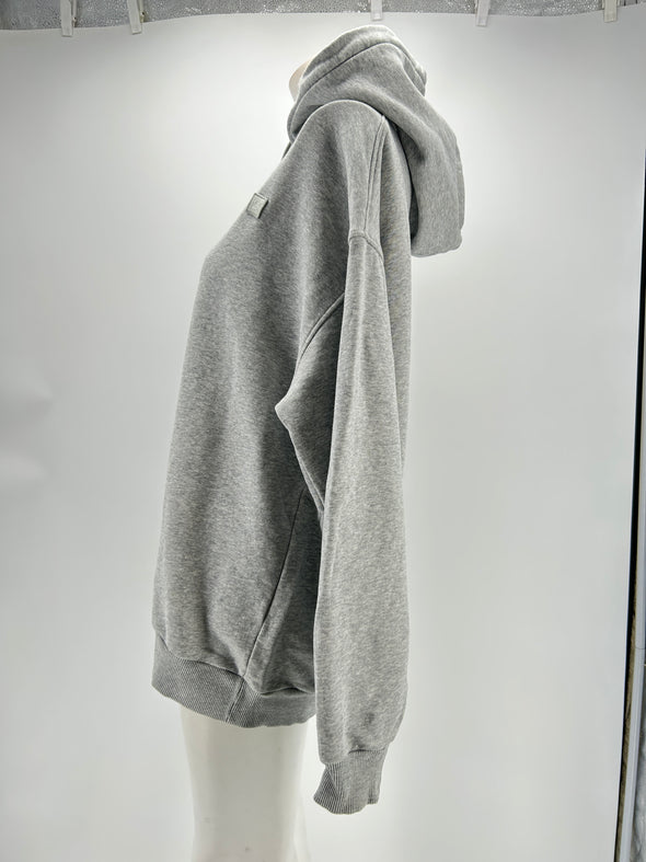 Sweat à capuche en coton gris