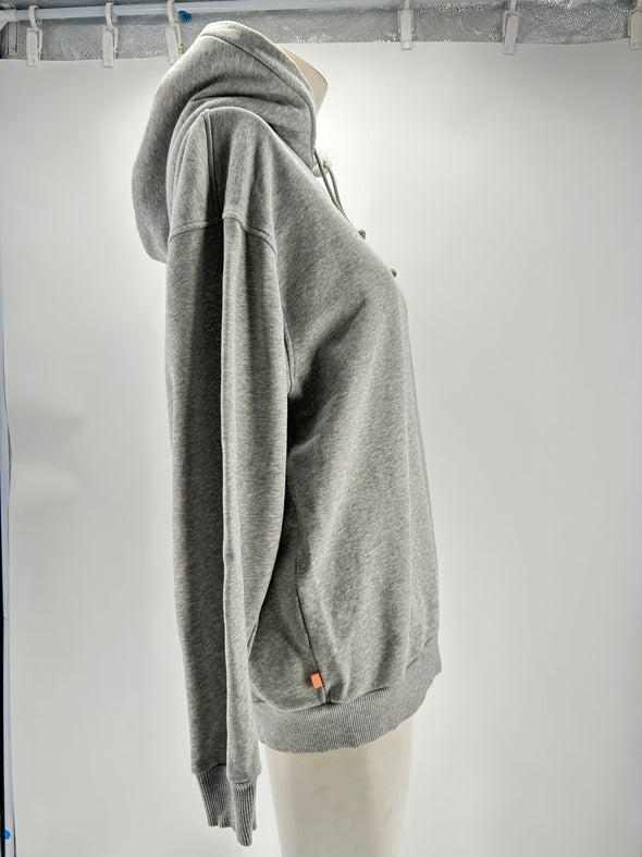 Sweat à capuche en coton gris