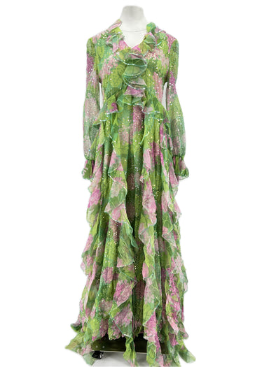 Robe en soie et sequins