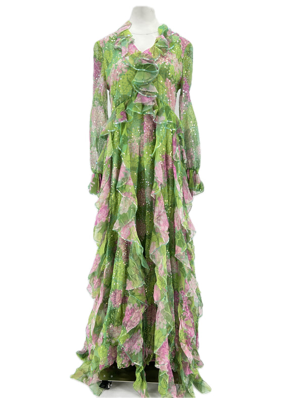 Robe en soie et sequins