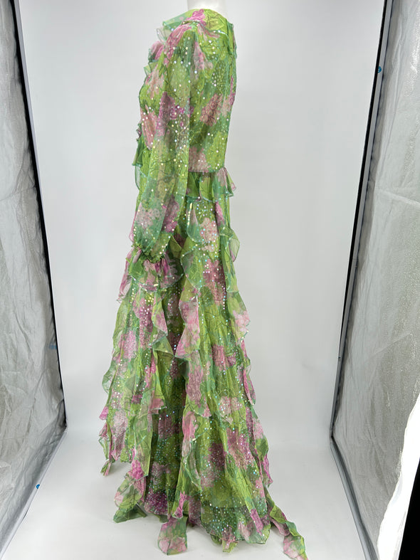 Robe en soie et sequins
