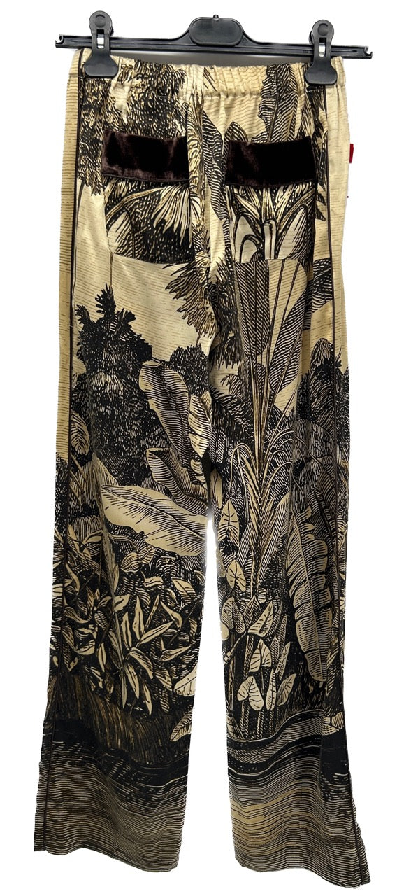 Pantalon fluide à motifs fleurs