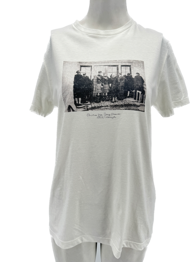 T-shirt blanc à imprimés