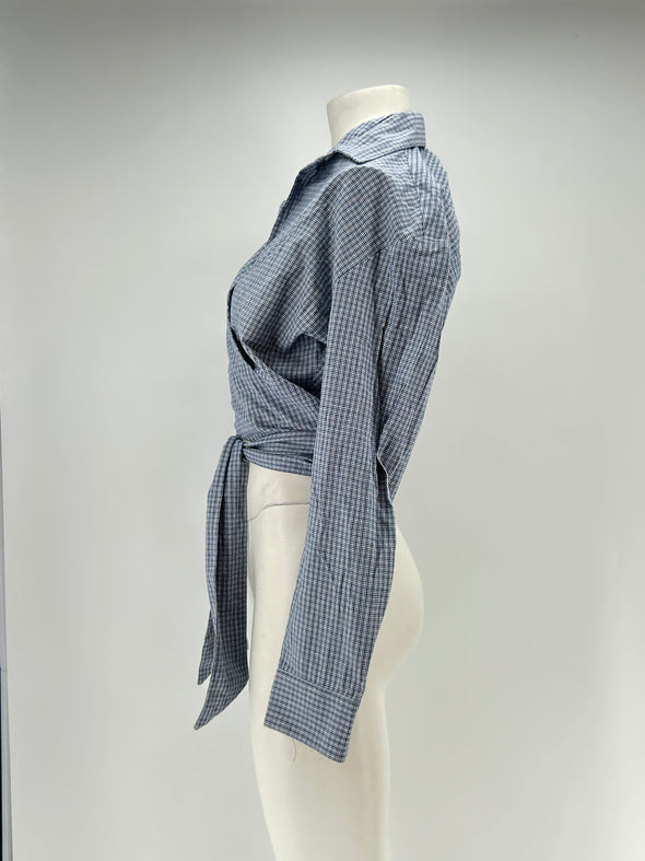 Chemise crop rayée