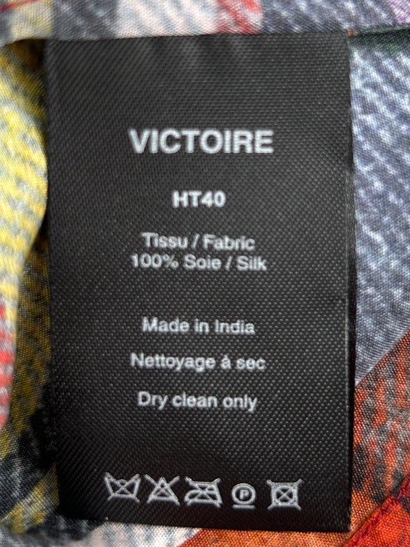 Top fluide à carreaux multicolores