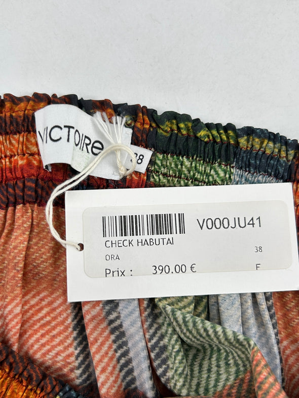 Jupe longue à carreaux multicolores