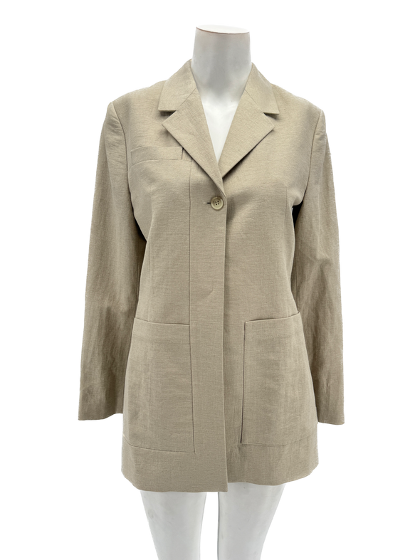 Blazer beige en lin