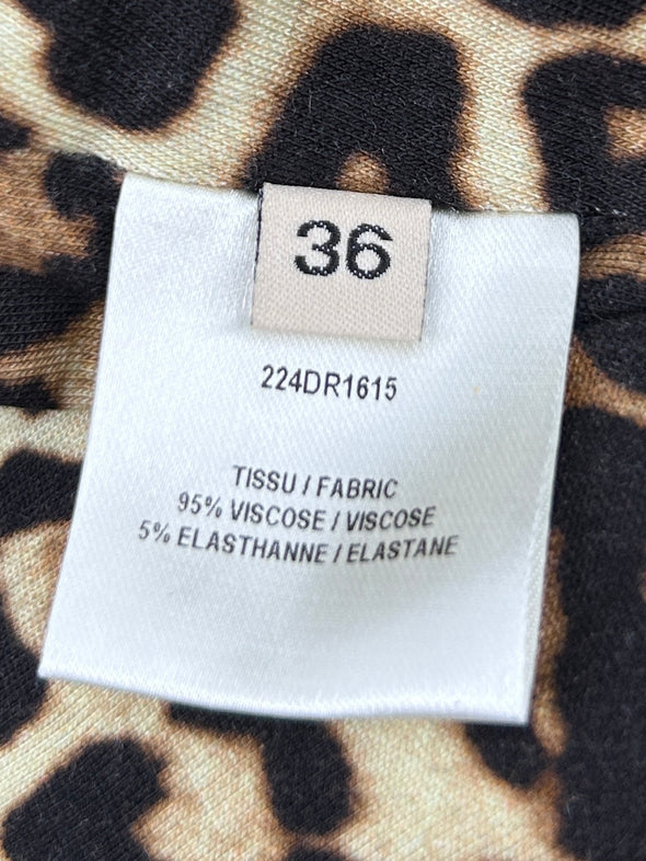 Robe asymétrique à motif léopard