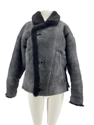 Veste en shearling noir