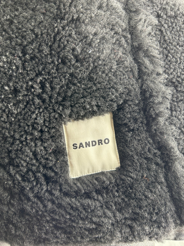 Veste en shearling noir