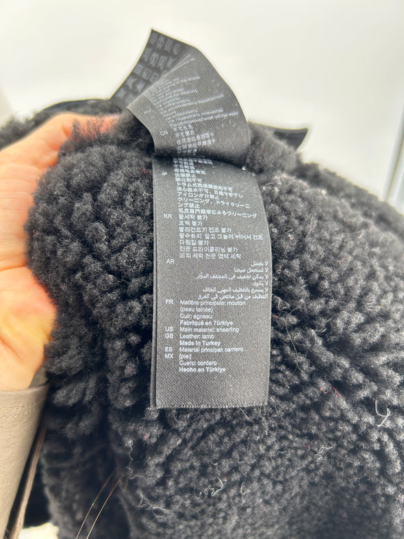 Veste en shearling noir
