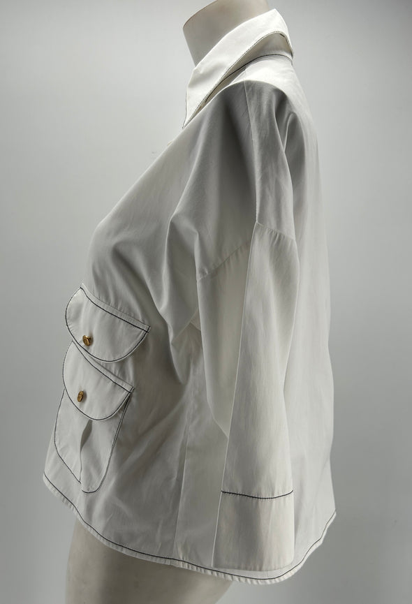 Chemise blanche à poches