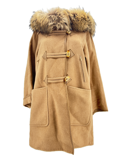 Manteau en shearling et fourrure