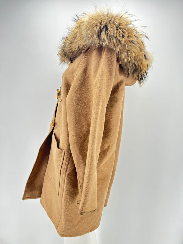 Manteau en shearling et fourrure