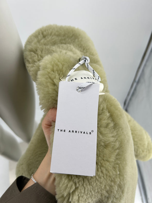 Veste "Moya" en shearling verte