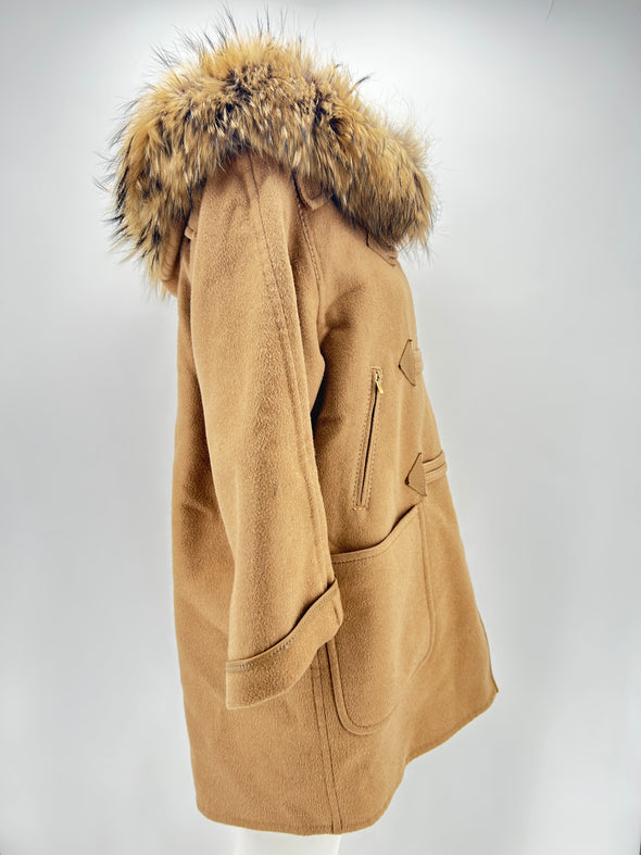 Manteau en shearling et fourrure