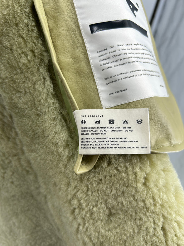 Veste "Moya" en shearling verte