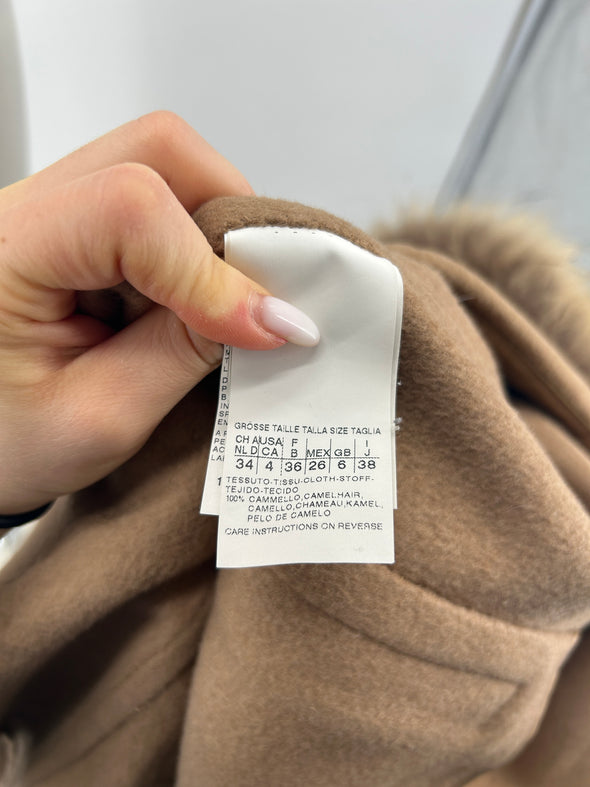 Manteau en shearling et fourrure