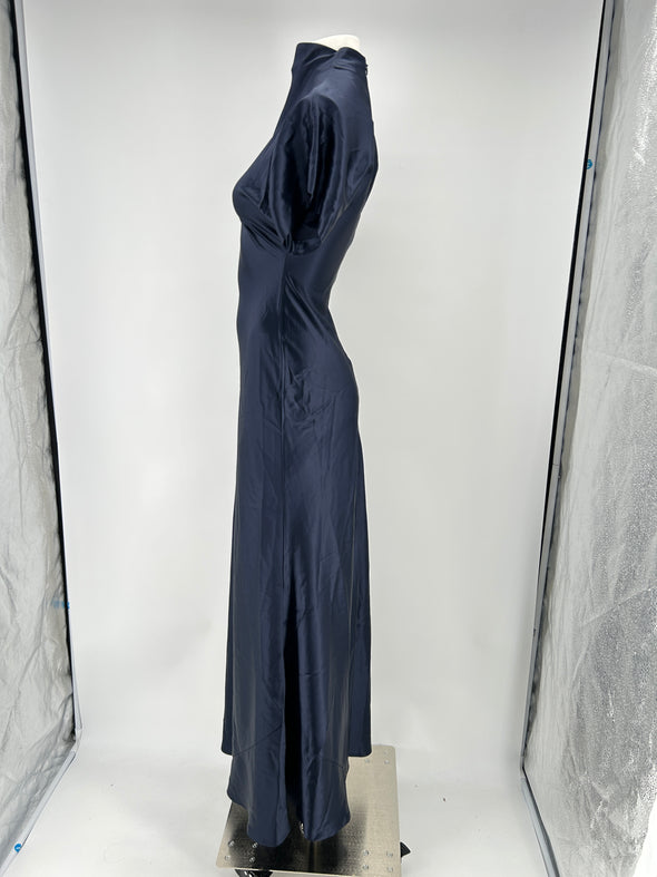 Robe satinée marine