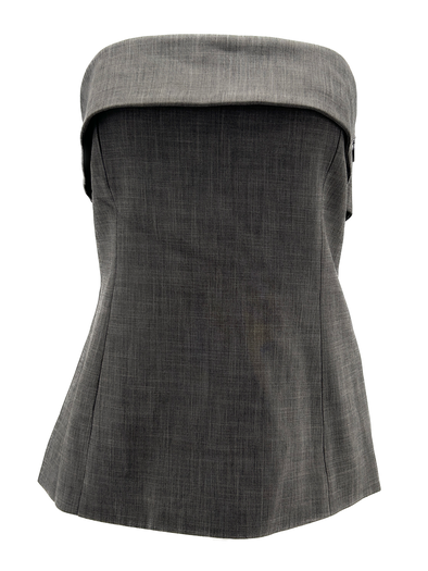 Top bustier gris "Natalie"