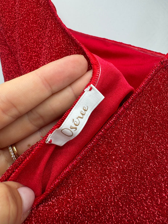 Maillot une pièce rouge avec roses
