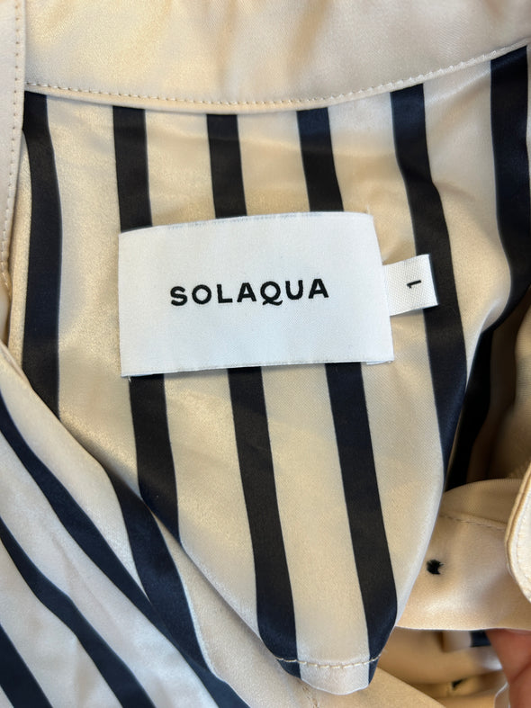 Chemise en soie rayée